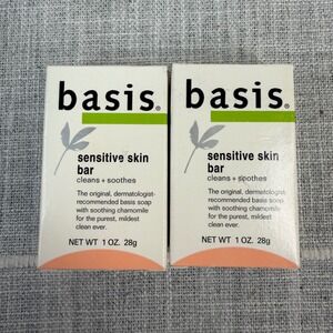 Basis Sensitive Skin Bar 1oz Soap Bar - Two Bars Travel Mini Size